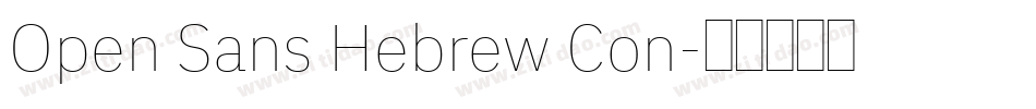Open Sans Hebrew Con字体转换